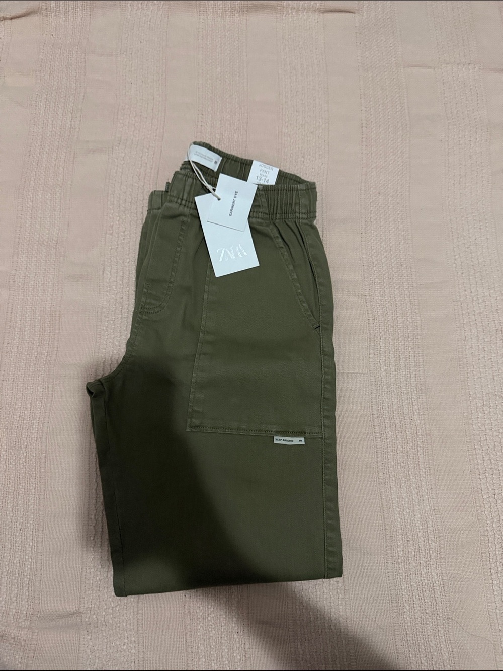 Zara kids Olive Utility Cargo Pants